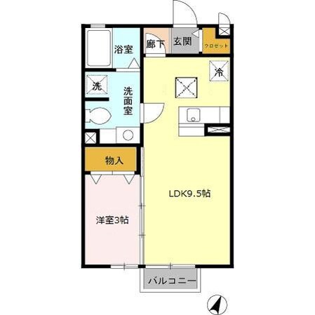 宇都宮駅 バス15分  砂田街道入口下車：停歩5分 1階の物件間取画像